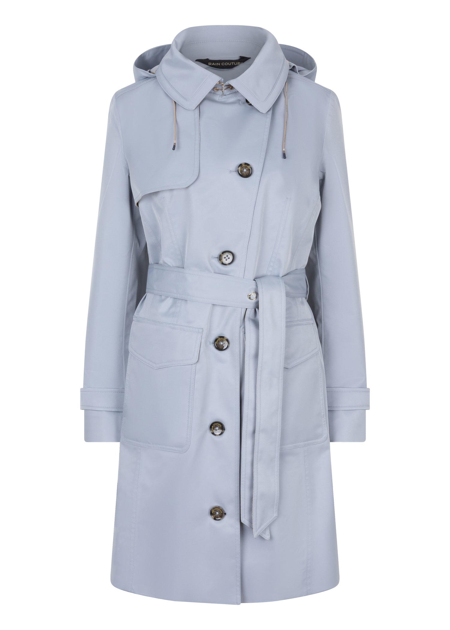 Waterproof Tailored To Fit Trenchcoat  | Glacier Blue