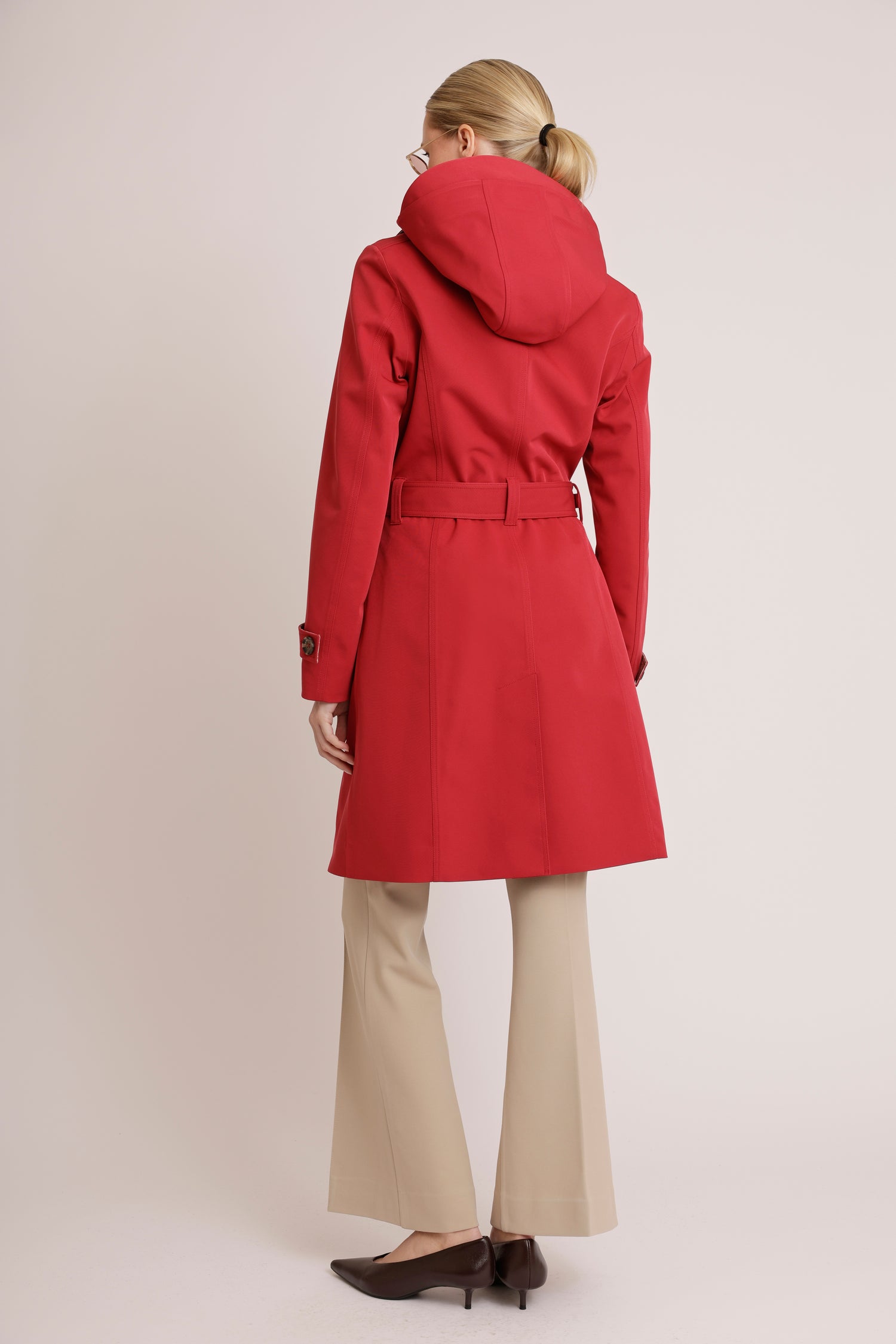 Waterproof Tailored Trenchcoat | Crimson Red