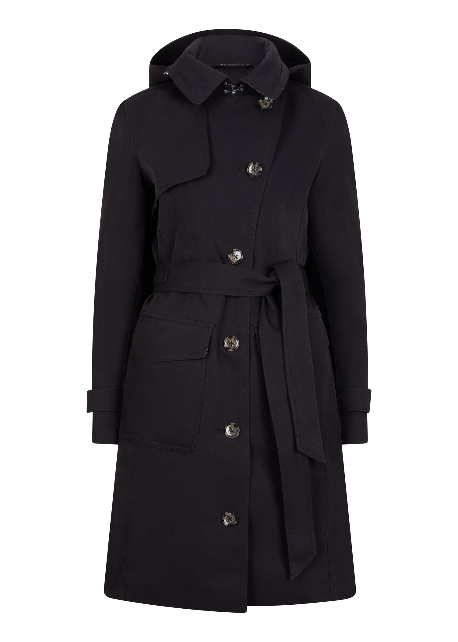 Waterproof Tailored To Fit Trenchcoat  | Black