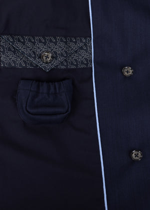 Waterproof Tailored To Fit Trenchcoat | Navy Melange