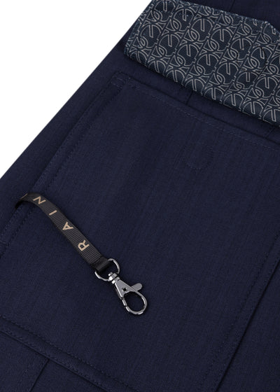 Waterproof Tailored To Fit Trenchcoat | Navy Melange