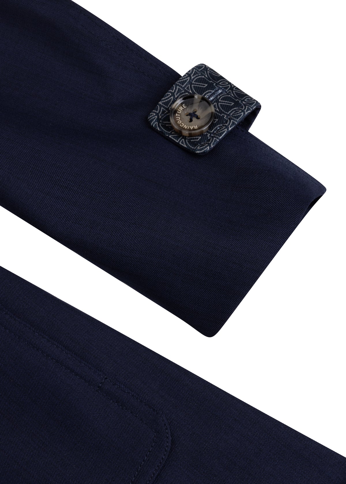 Waterproof Tailored To Fit Trenchcoat | Navy Melange