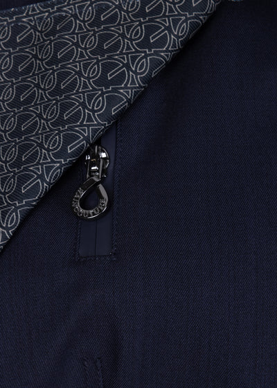 Waterproof Tailored To Fit Trenchcoat | Navy Melange
