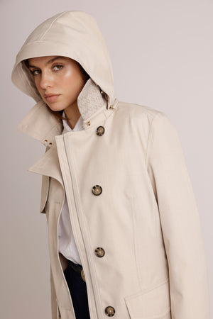 Waterproof Tailored To Fit Trenchcoat  | Sandy Melange
