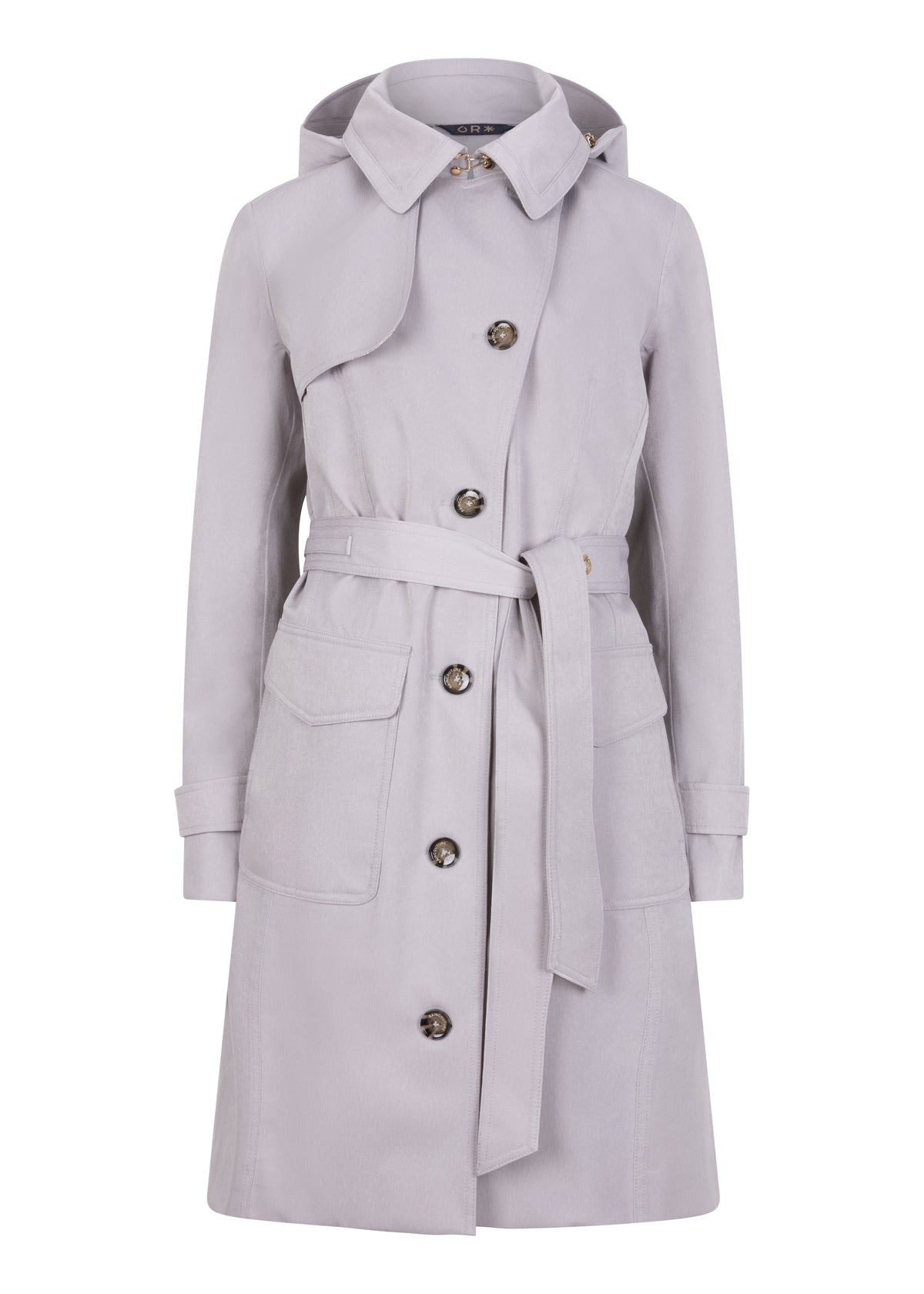 Waterproof Tailored To Fit Trenchcoat  | Structured Silver Grey