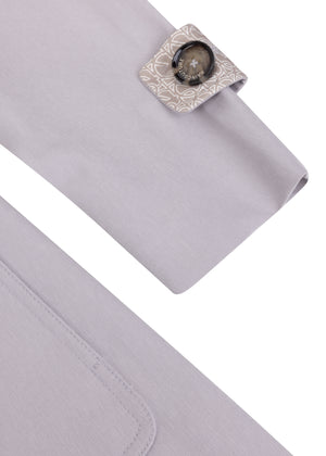 Waterproof Tailored To Fit Trenchcoat  | Structured Silver Grey