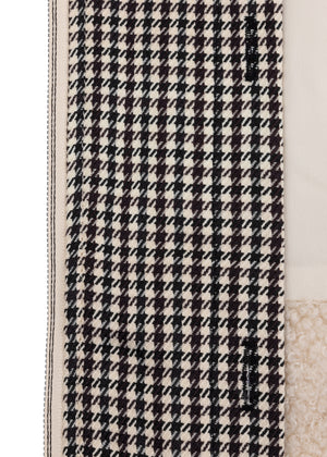 2-In-1 Teddy Jacket & Bodywarmer | Cream Houndstooth