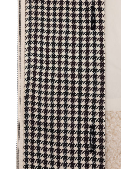 2-In-1 Teddy Jacket & Bodywarmer | Cream Houndstooth