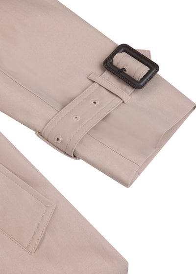 Waterproof Relaxed Fit Trenchcoat | Beige Herringbone