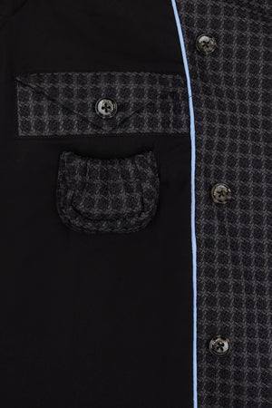 Waterproof Relaxed Fit Trenchcoat | Black/Brown Tweed