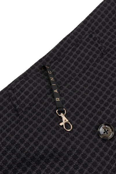 Waterproof Relaxed Fit Trenchcoat | Black/Brown Tweed