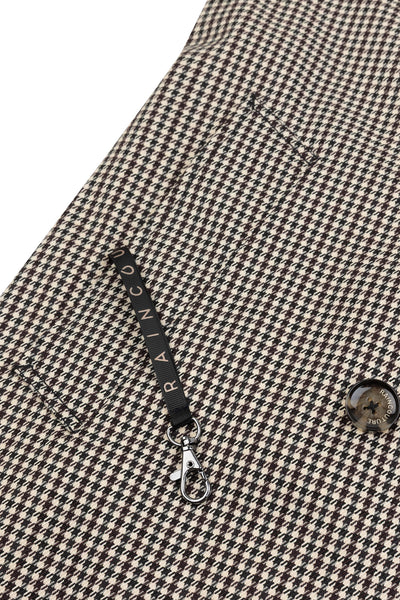 Waterproof Relaxed Fit Trenchcoat  | Black Houndstooth