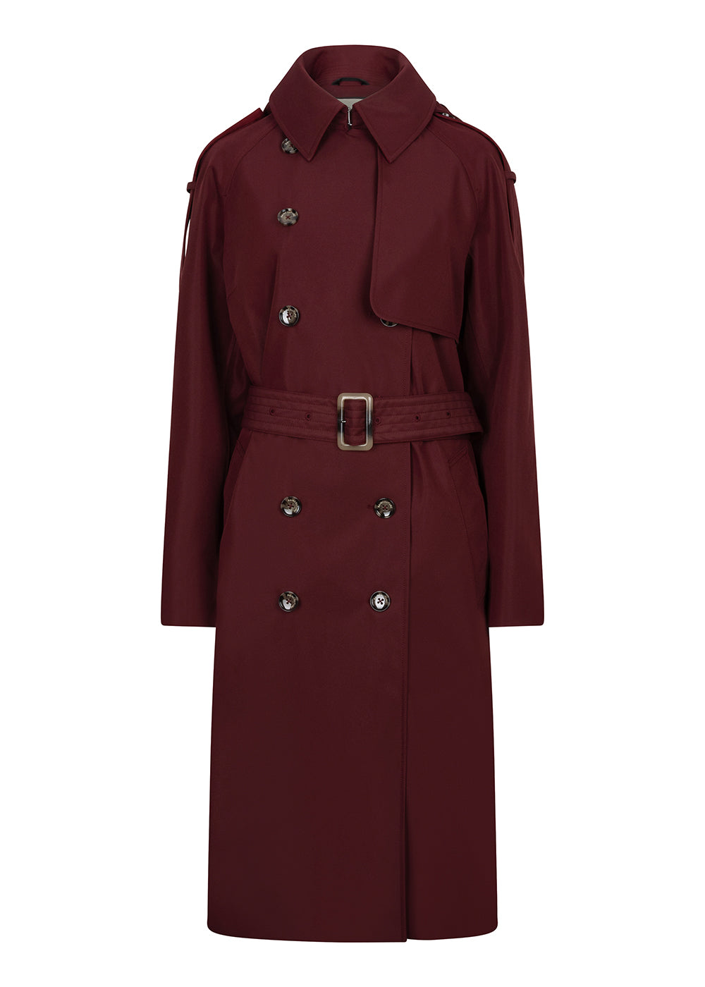 Waterproof Relaxed Fit Trenchcoat  | Burgundy