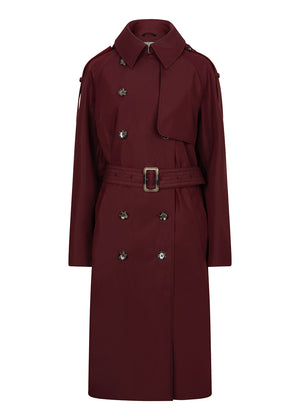 Waterproof Relaxed Fit Trenchcoat  | Burgundy