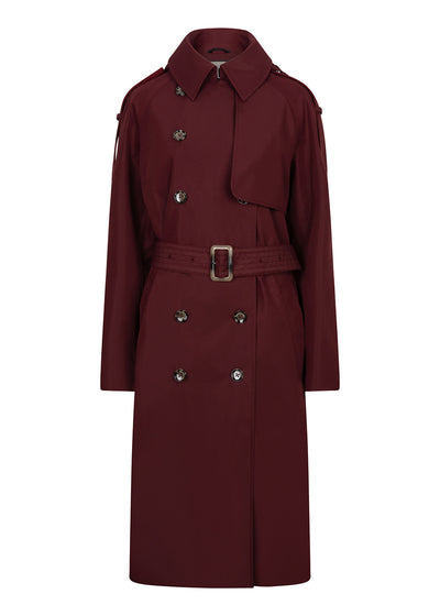 Waterproof Relaxed Fit Trenchcoat  | Burgundy