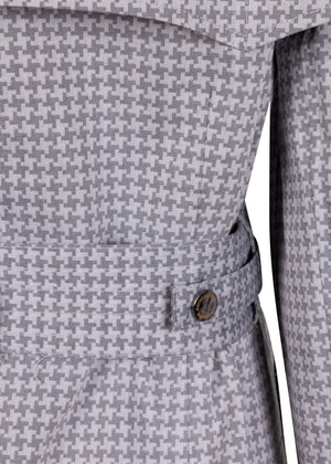 Waterproof Relaxed Fit Trenchcoat  | Gray Check