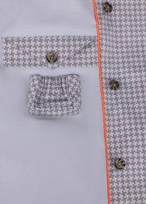 Waterproof Relaxed Fit Trenchcoat  | Gray Check