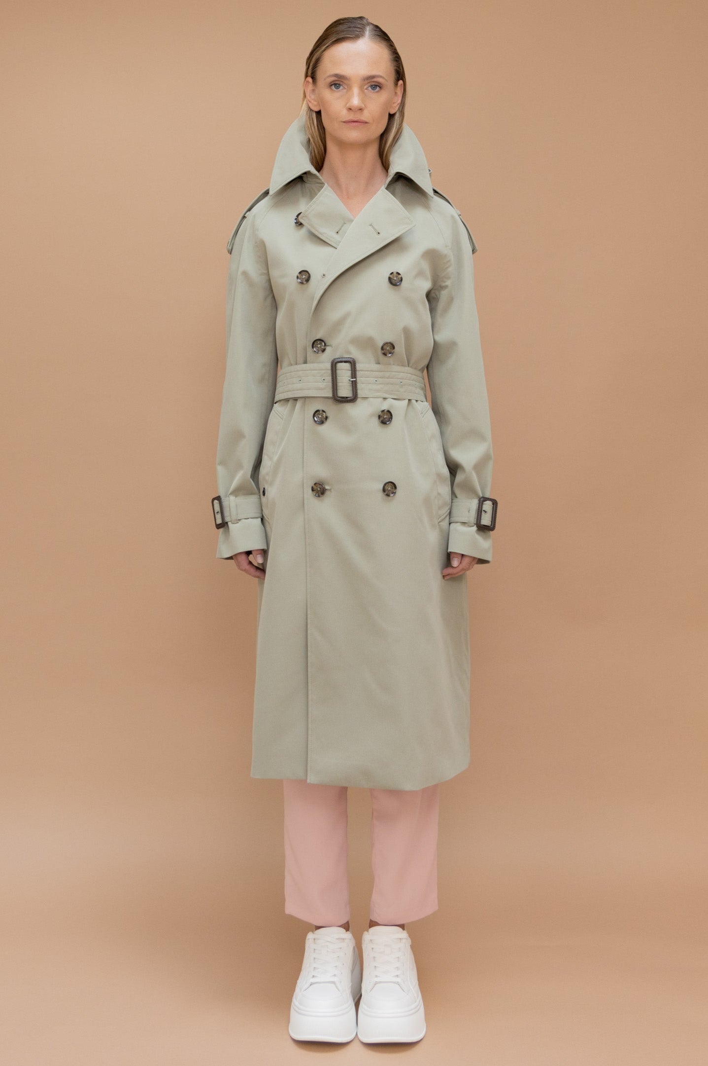 Waterproof Relaxed Fit Trenchcoat  | Khaki Green