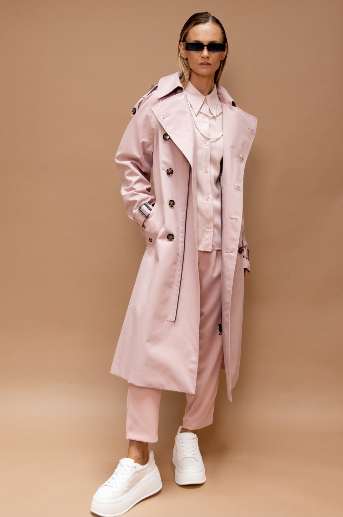 Waterproof Timeless Trench - Pink