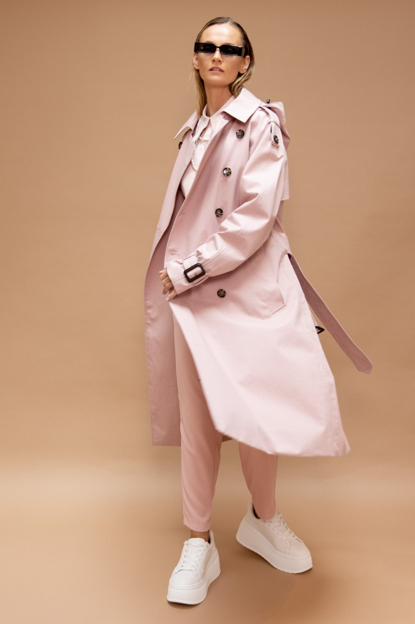 Waterproof Timeless Trench - Pink