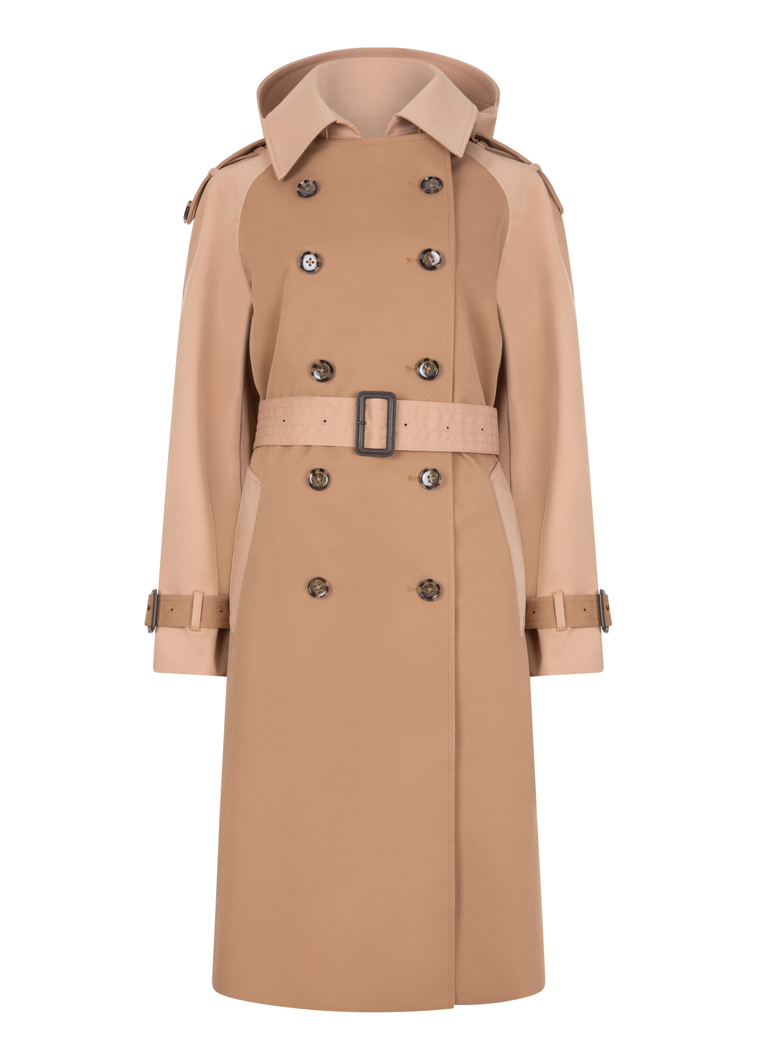 Waterproof Relaxed Fit Trenchcoat  | Beige Two Tone