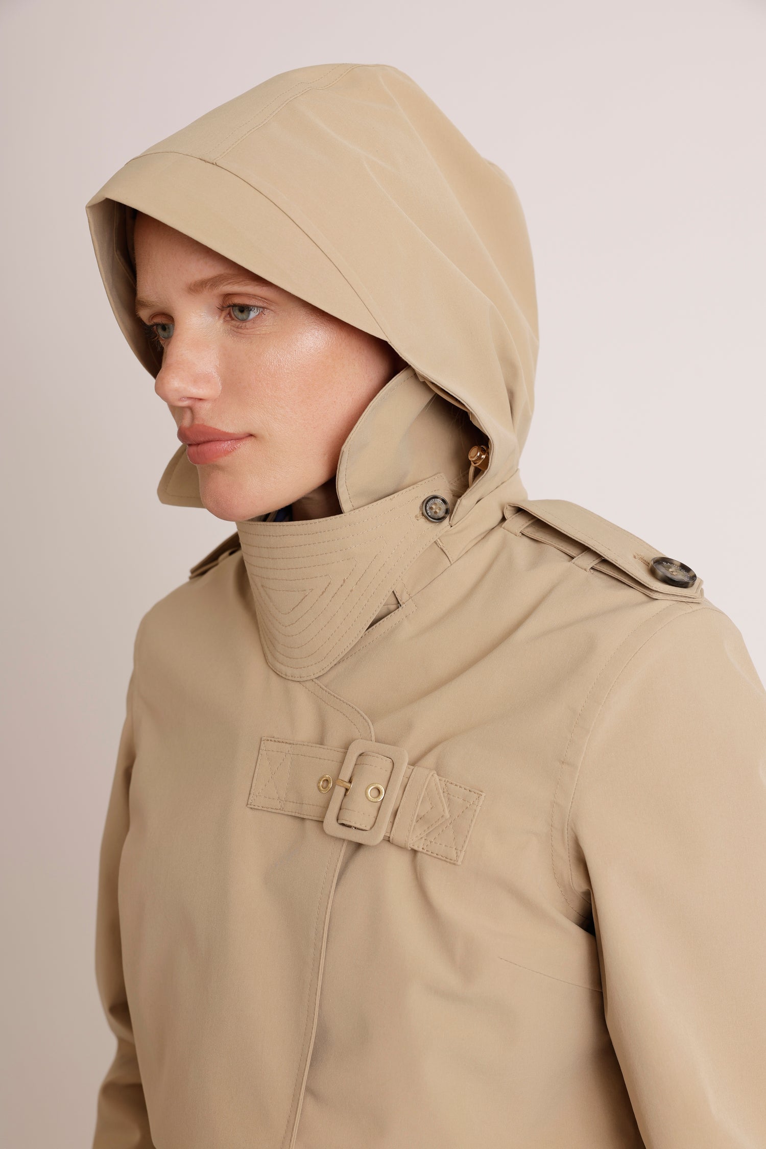 Cropped Trench | Beige