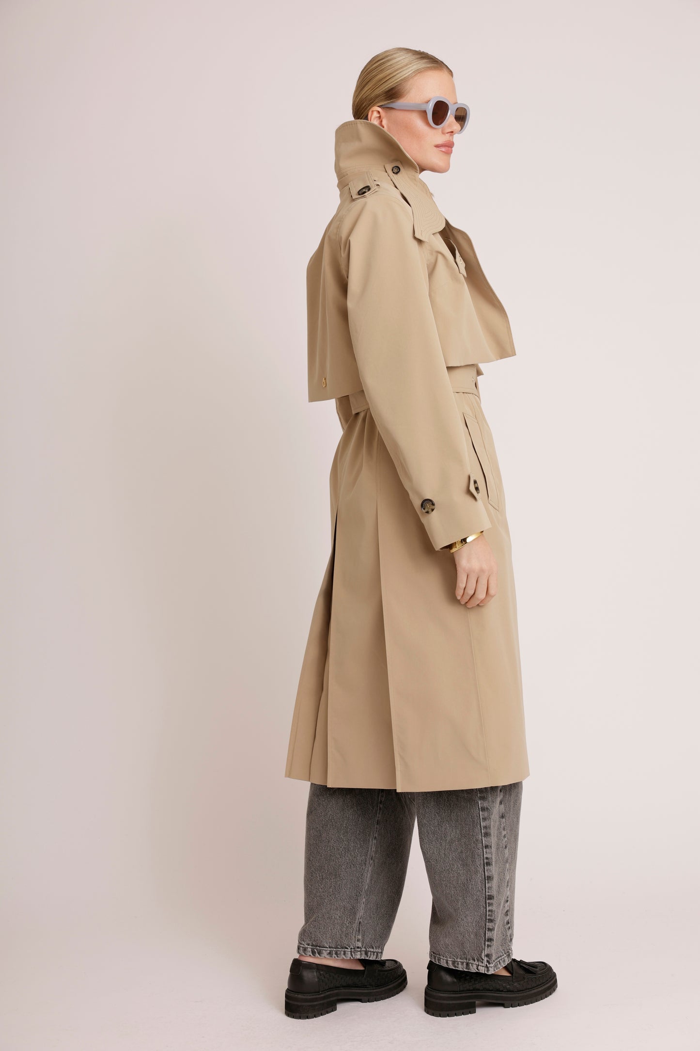 Cropped Trench | Beige