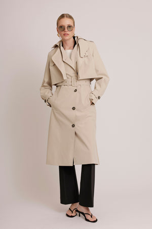 3-in-1 Trench-Dress | Crème