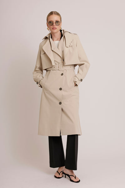 3-in-1 Trench-Dress | Crème