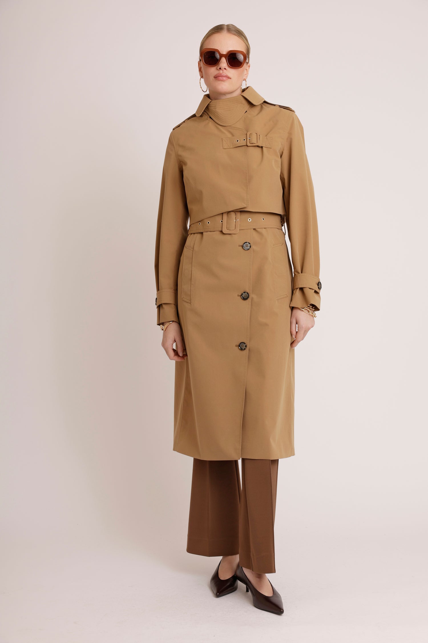 3-in-1 Trench Dress | Soft Brown