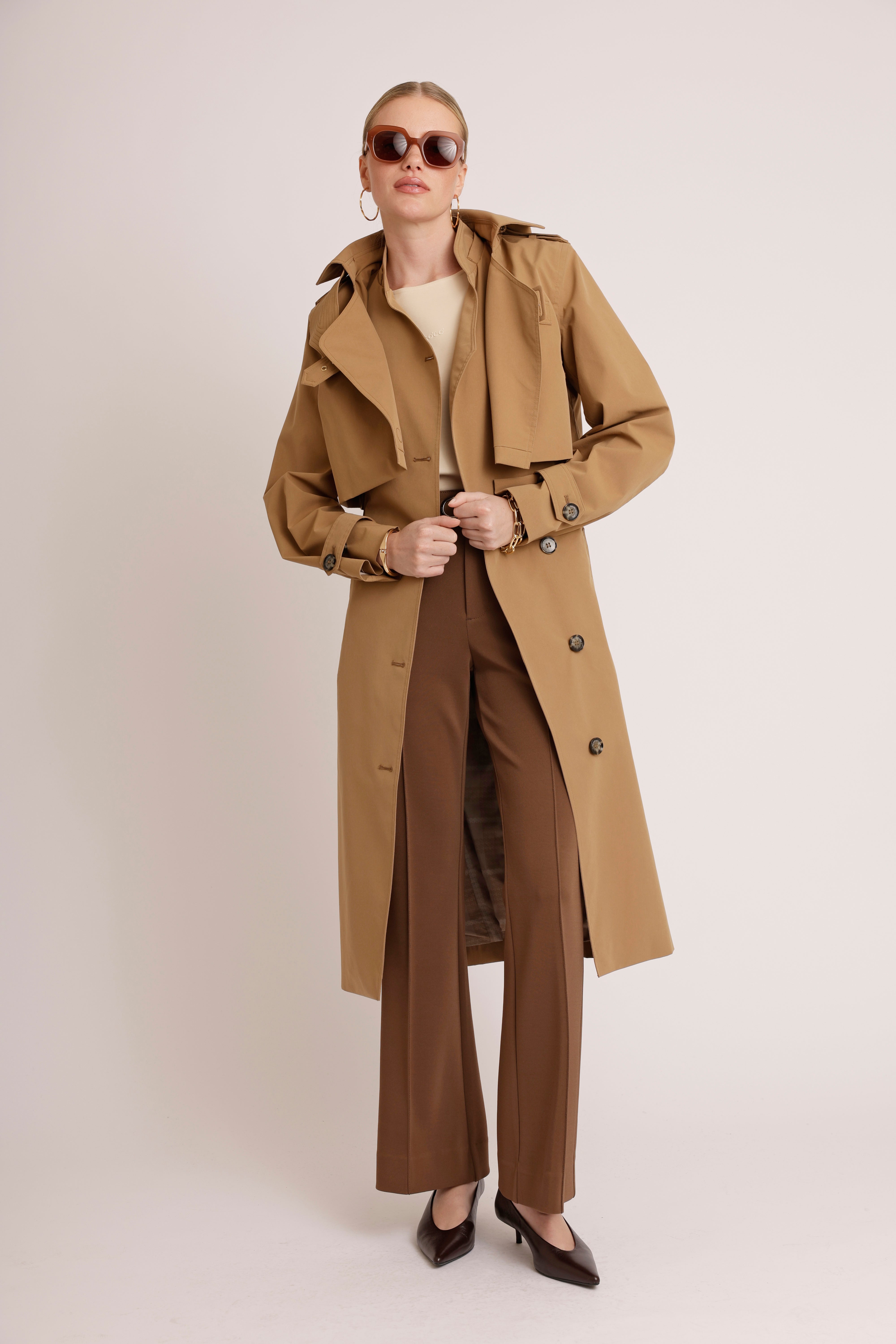 3-in-1 Trench Dress | Soft Brown
