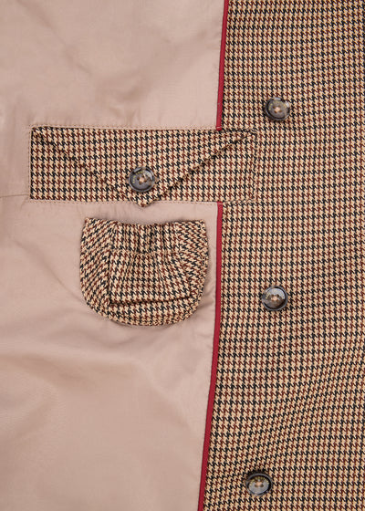 Waterproof Straight-Fit Trenchcoat | Houndstooth Check
