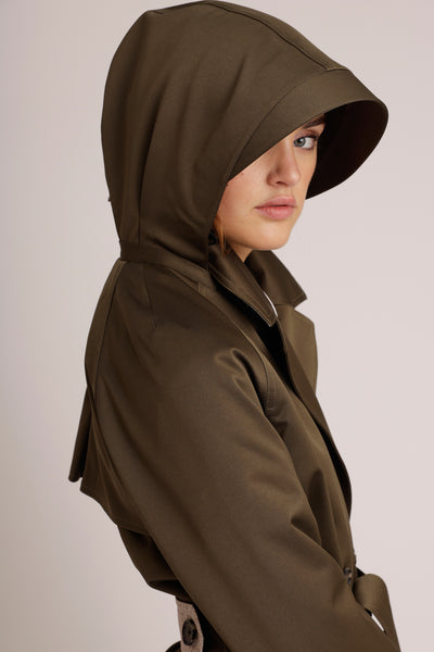 Waterproof Straight-Fit Trenchcoat 2.0 | Satin Green