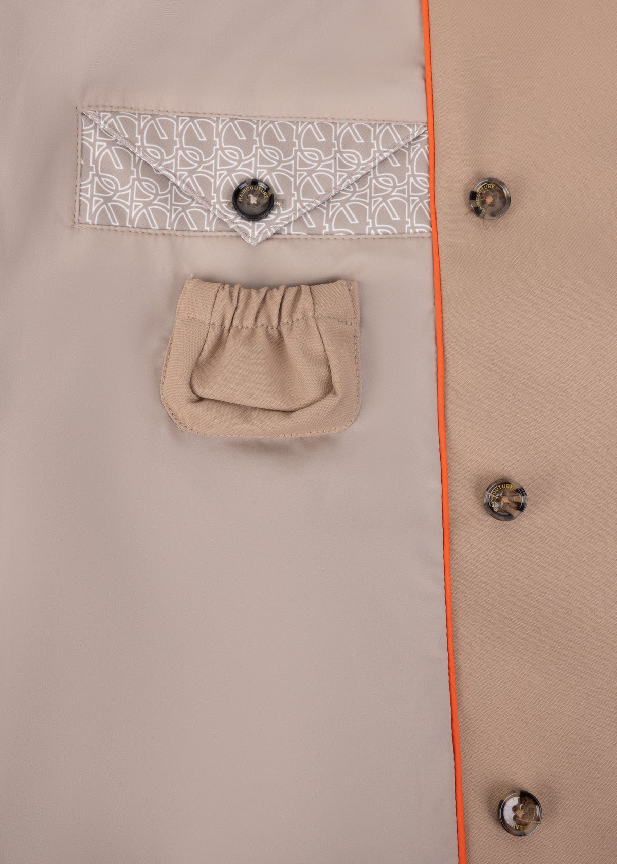 Waterdichte Straight Fit Waistbelt Coat | Beige Mat