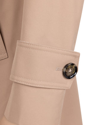 Waterdichte Straight Fit Waistbelt Coat | Beige Mat