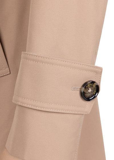 Waterdichte Straight Fit Waistbelt Coat | Beige Mat