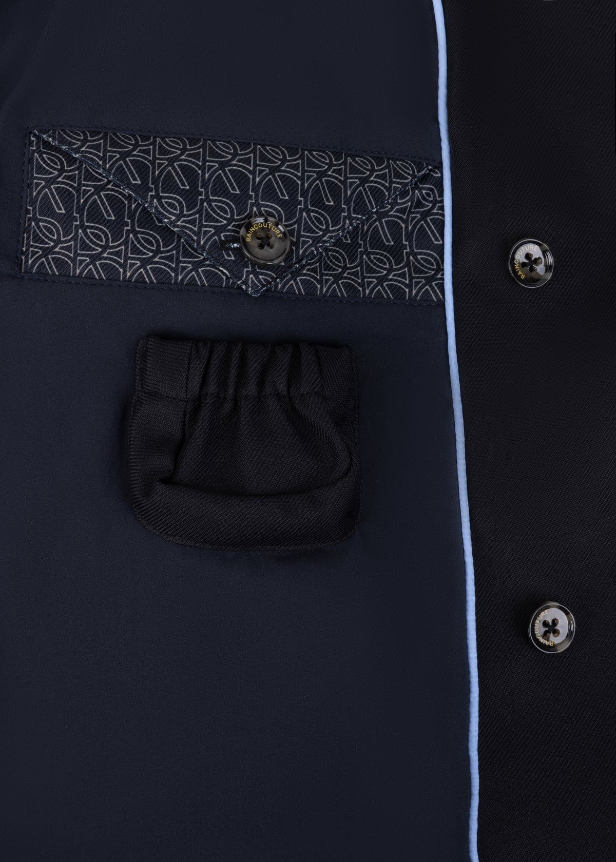 Waterdichte Straight Fit Waistbelt Coat | Mat Zwart