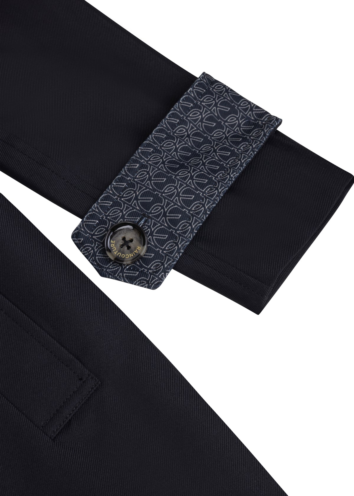 Waterdichte Straight Fit Waistbelt Coat | Mat Zwart