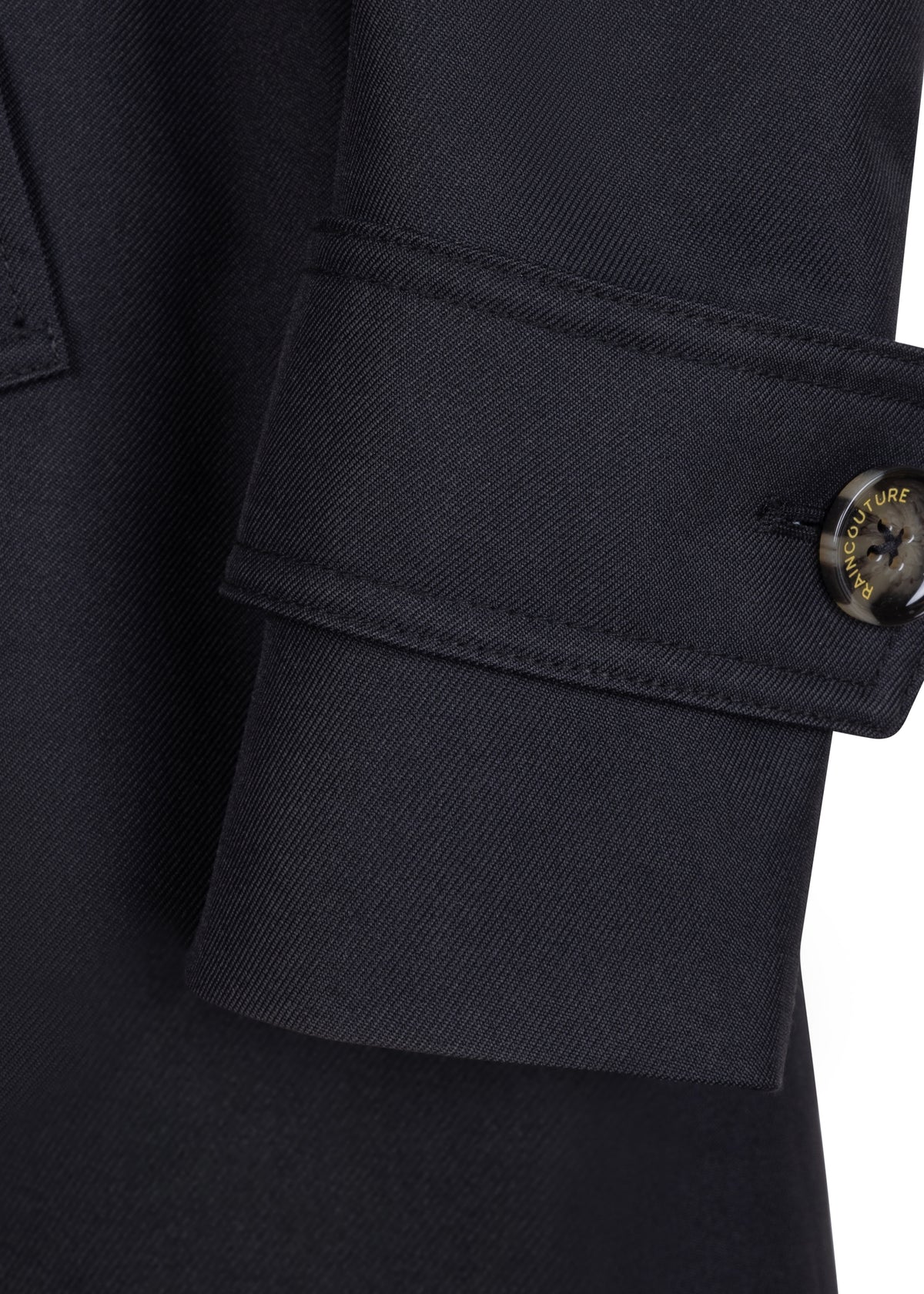 Waterdichte Straight Fit Waistbelt Coat | Mat Zwart
