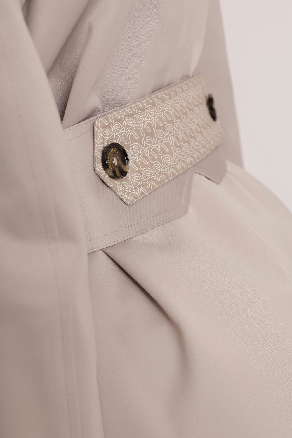Waterdichte Straight Fit Waistbelt Coat | Zilvergrijs