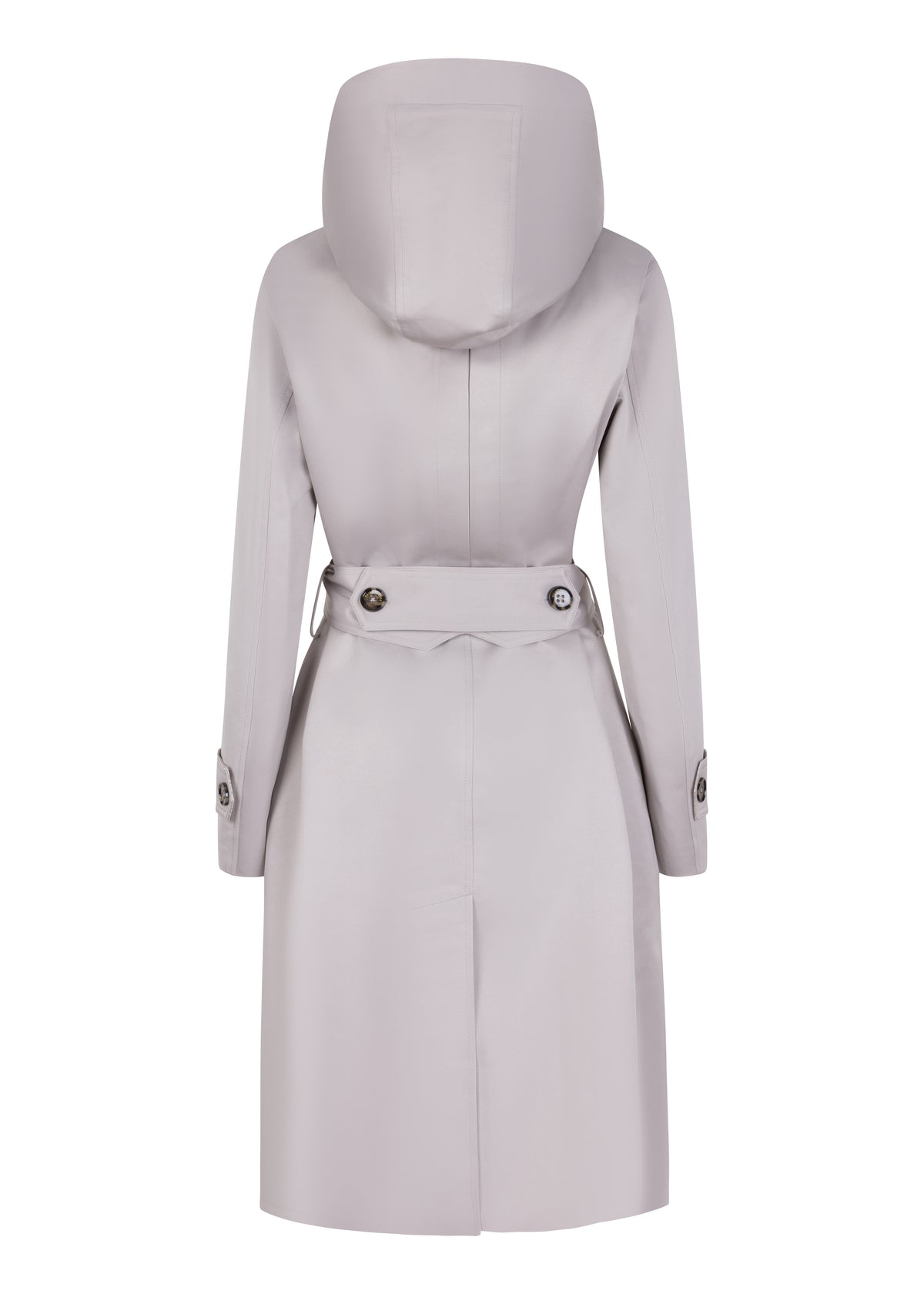 Waterdichte Straight Fit Waistbelt Coat | Zilvergrijs