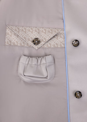 Waterdichte Straight Fit Waistbelt Coat | Zilvergrijs