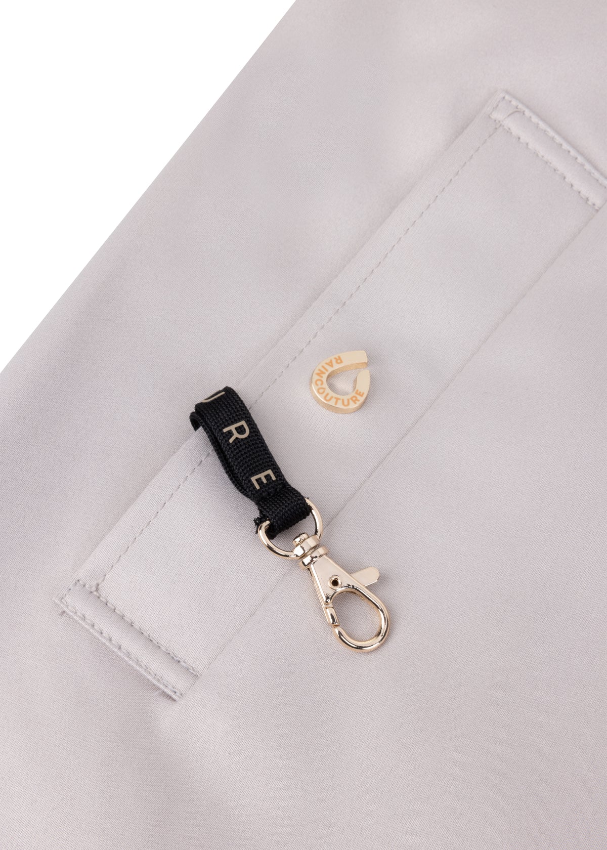 Waterdichte Straight Fit Waistbelt Coat | Zilvergrijs