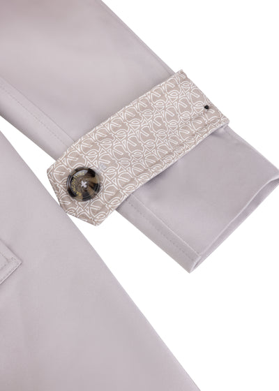 Waterdichte Straight Fit Waistbelt Coat | Zilvergrijs