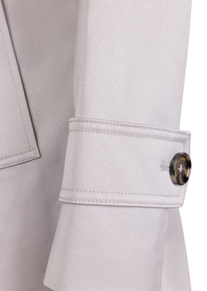 Waterdichte Straight Fit Waistbelt Coat | Zilvergrijs