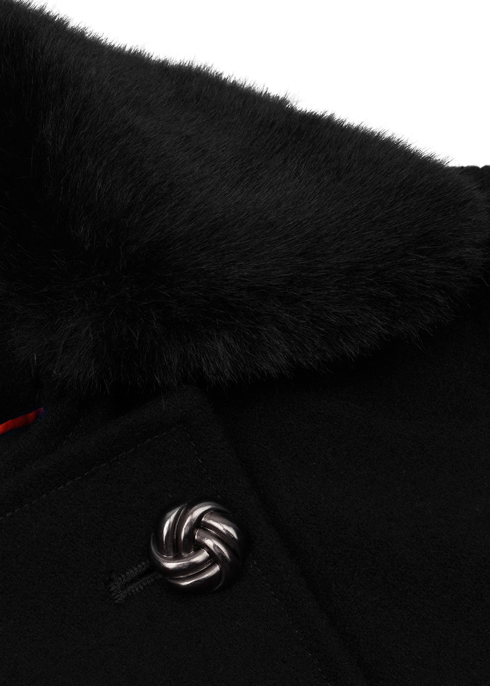 Waterproof Wool - Fur Trench  | Black