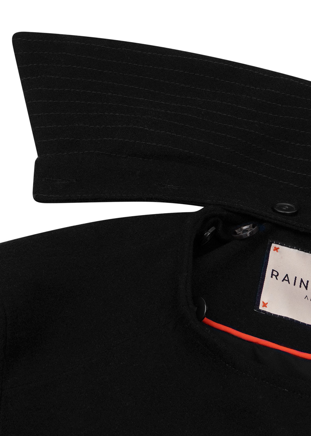 Waterproof Wool - Fur Trench  | Black