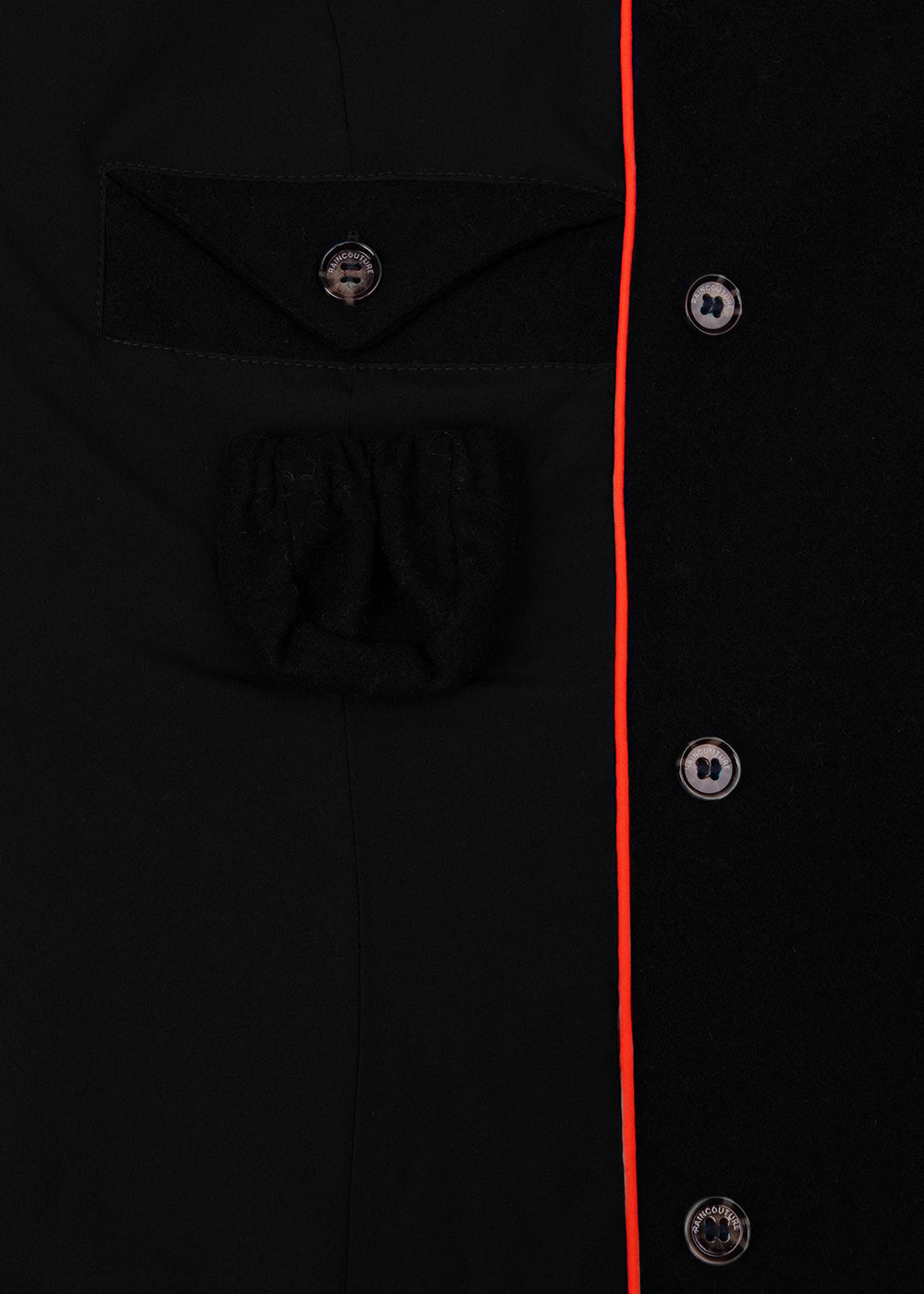 Waterproof Wool - Fur Trench  | Black