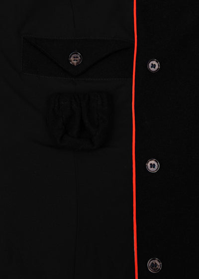 Waterproof Wool - Fur Trench  | Black