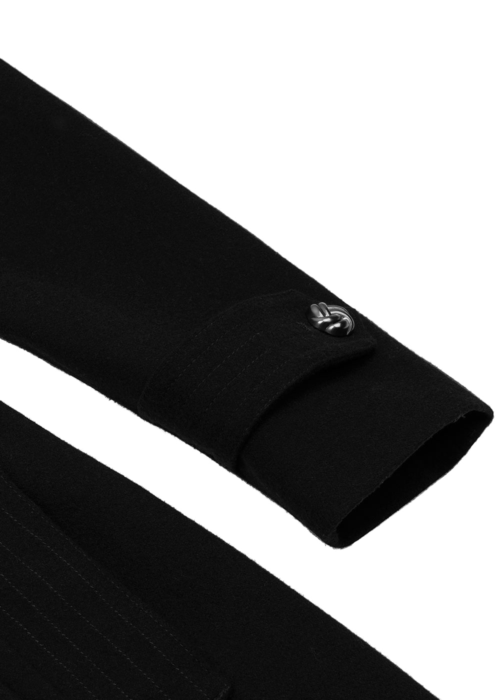 Waterproof Wool - Fur Trench  | Black